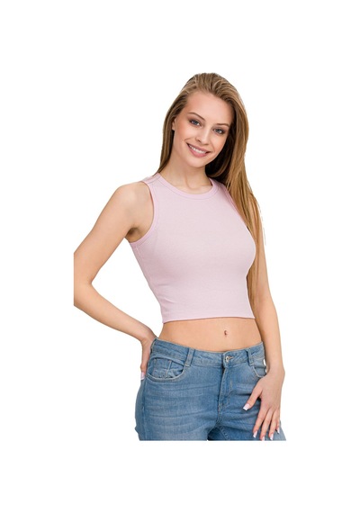 İlke İç Giyim Kadın Halter Yaka Elastan Kaşkorse Crop Çok Renkli S Pembe