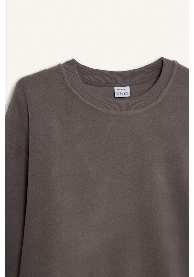 Defacto Relax Fit Bisiklet Yaka Polar Sweatshirt F3685ax25wngr308 Gri-gr308