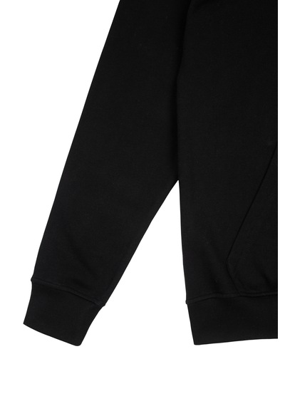 Beord Siyah %100 Pamuk Kapüşonlu Sweatshirt Bhd1-144