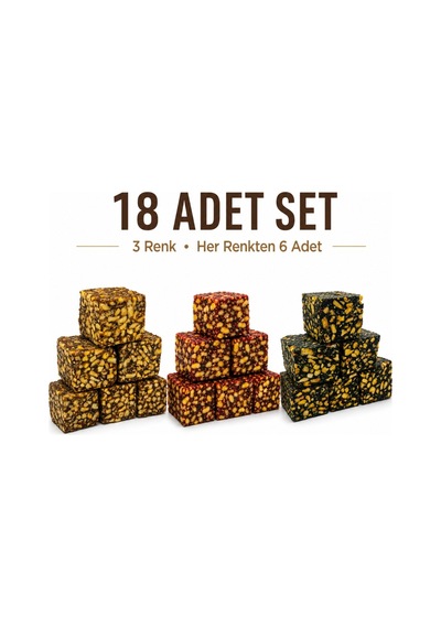 Atraktörlü Delikli Kare Küspe 18 Adet Mix Paket