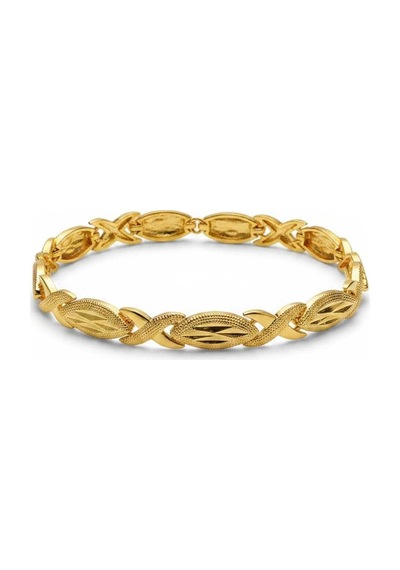 22 Ayar Altın Kaplama Markiz Model Klasik Bileklik - 20 Cm Gold