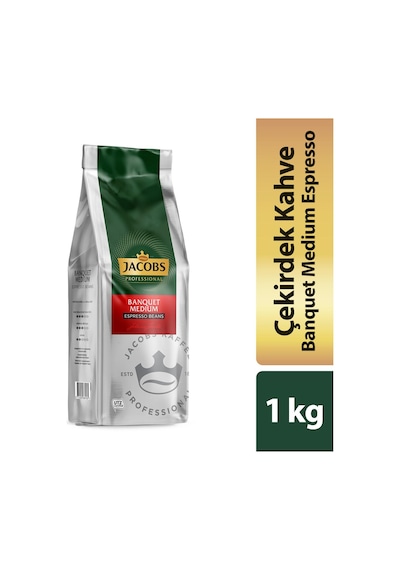 Jacobs Banquet Medium Çekirdek Kahve 1kg Espresso Beans 6lı Set Çekirdek