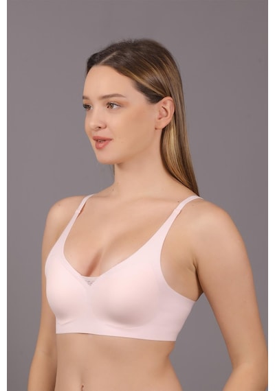 Cotonhause Kadın Lazer Kesim İnce Süngerli Desteksiz Pudra Crop Sütyen C3t3n6o110 001