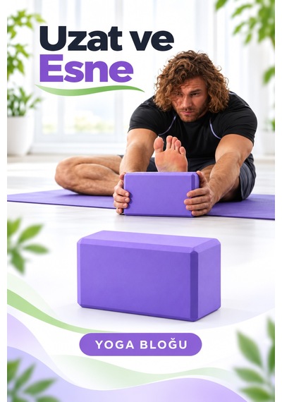 1 Adet Yoga Bloğu Eva Yüksek Yoğunluklu Yoga Block Köpük Pilates Yoga Blok Çok Renkli