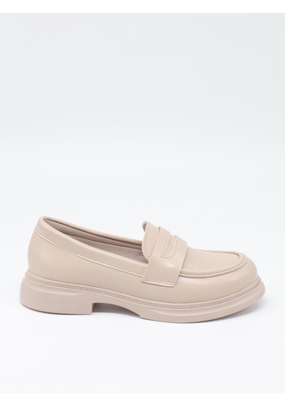 Nesilshoes Nesil Shoes Dvm 2530 Bej Maskulen Kadın Loafer