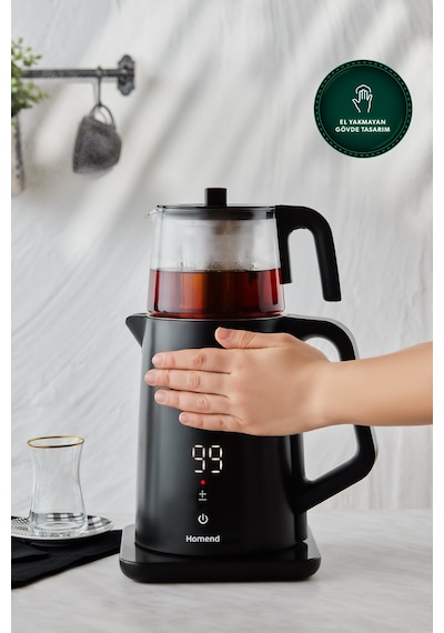 Homend Royaltea Cooltouch 1795h Dokunmatik El Yakmaz Gövdeli Paslanmaz Çelik Konuşan Çay Makinesi