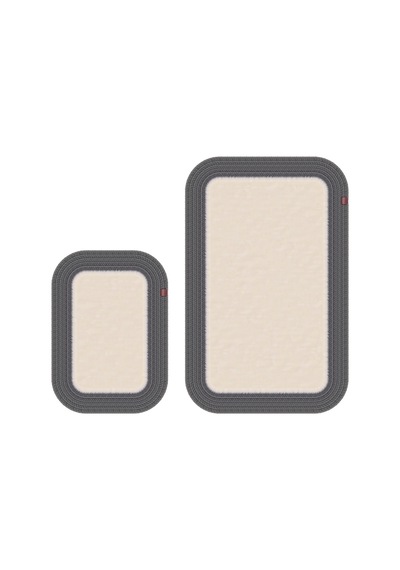 Banyo Paspası Takımı 70x110+50x70 Cm Düz Ekru & Antrasit