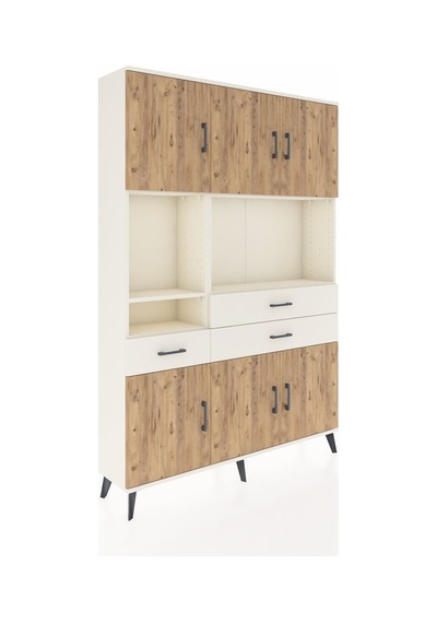 Arges Dolap 9 Raflı 3 Çekmeceli 6 Kapaklı 132x30x195 Aytaşı-ç... Aytaşı