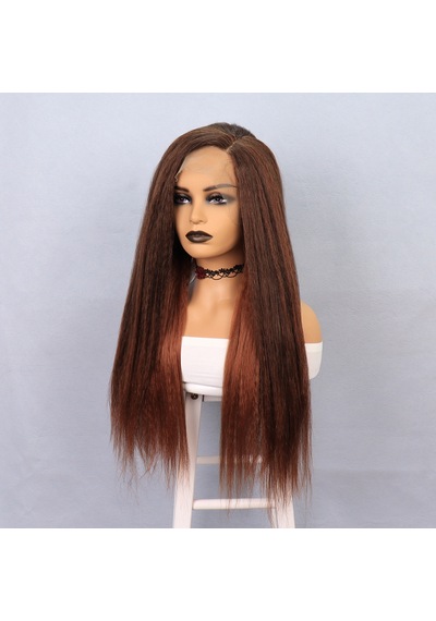 Kızıl Kahve Yaki Afro Peruk - Zmff-582326 Renkli