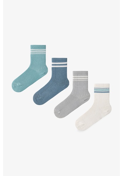 Penti Mavi Erkek Çocuk Zen Stripes 4lü Soket Çorap Mavi