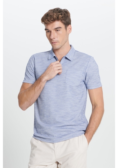 AC&Co / Altınyıldız Classics Erkek Lacı Slim Fit Dar Kesim Polo Yaka Çizgili Cepli Tişört Lacı