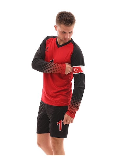 Sportech Kırmızı Sünger Destekli Kaleci Forma Takımı R0124 Kırmızı