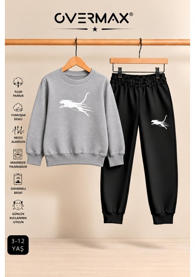 Overmax Çita Baskılı Çocuk Bisiklet Yaka Sweatshirt Eşofman Takımı- 3-12 Yaş Gri - Siyah - 934285155 Gri - Siyah Overmax Çita Baskılı Çocuk Bisiklet Yaka Sweatshirt Eşofman Takımı- 3-12 Yaş Gri - Siyah - 934285155 Gri - Siyah