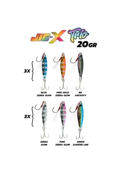 Fujin Jig-x Trio 3lü Micro Jig 20gr