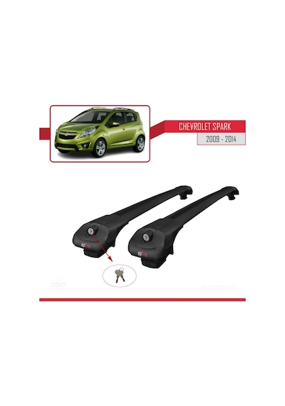 Chevrolet Spark 2009-2014 Arası İle Uyumlu Ace-1 Ara Atkı Tavan Barı Siyah