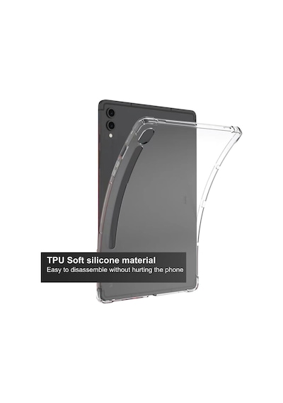 Samsung Uyumlu Galaxy Tab S9 Fe Plus X610 / S9 Plus X810 Kılıf Darbelere Dayanıklı Şeffaf Kapak X616-816-18