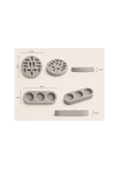 Takı Organizeri & 3'lü Tealight Mumluk Seti Gri - 901854947 Gri - 901854947 Gri
