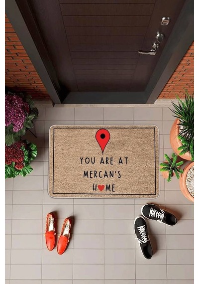 Bej Home Sweet Kapı Önü Paspası Kp26n11