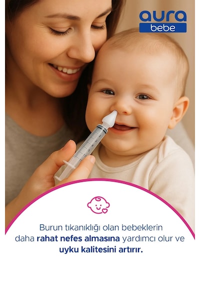 Mega Paket Bebek Burun Temizleme Aspiratörü 10 Yedek Uç ve Burun Temizleme Şırıngası