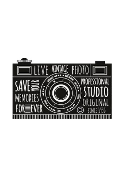Bay Etiket Vtr10 Retro Fotograf Kamerasi Sticker