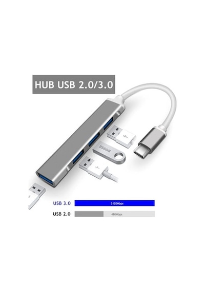 Profesyonel Usb C Hub 3.0 Ve 2.0 Usb Hub Otg Cep Telefonu