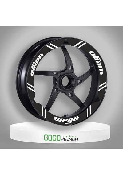 Tvs Wego 110 2012 - 2024 Uyumlu Siyah Geniş 1 Set Jant Şeridi
