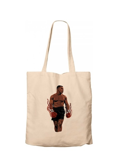 Mike Tyson Fire Boxing Gloves Krem Kanvas Bez Çanta