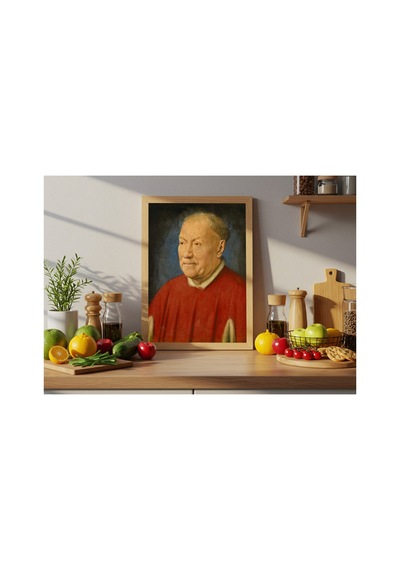 Rönesans Van Eyck Kardinal Albergati Portresi Çerçevesiz Poster 21x30 Cm A4 Tablo Rönesans