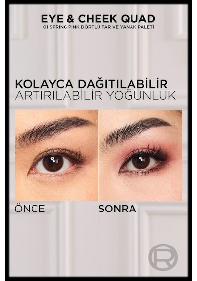 Eye & Cheek Quad - 01 Spring Pinks Dörtlü Far Ve Yanak Paleti 3600524253318-11244