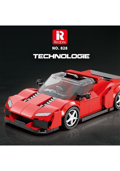 Reobrix Technic 828 Ferrari J50 Spor Araba Yaratıcı Yapı Blok Seti Building Blocks - 298 Parça