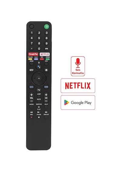 Sony Rmf-tx500u Netfix Google Play Tuşlu Ses Komutlu Lcd Led Tv Kumandası