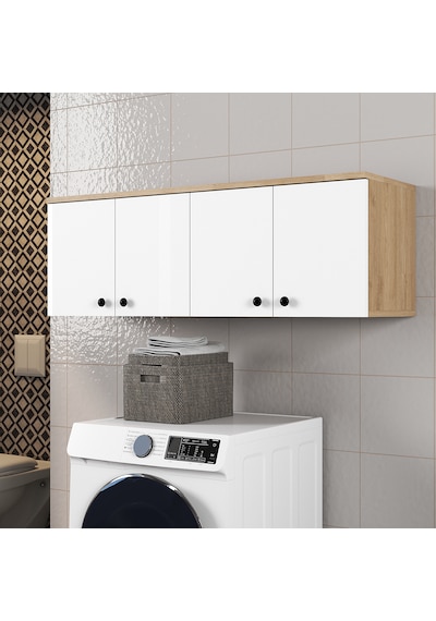 Ferniso Mobilya Banyo Dolabı 4 Kapaklı Beyaz