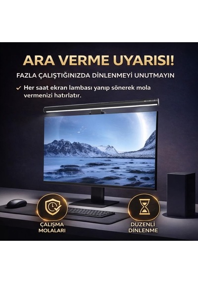Coofbe Alüminyum 50cm Ayarlanabilir Led Monitör Işığı Lambası İ-wok Kademeli Parlaklık Ayarlı Pc Ekran Işığ Diğer
