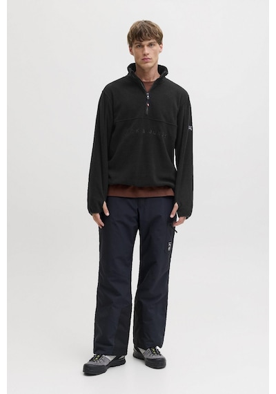 Jack & Jones Jjalpes Half Zıp Fleece Jacket Aw25 Siyah