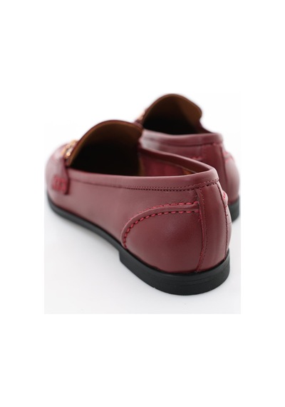 Vişne Deri Loafer 34306-Vişne Bordo