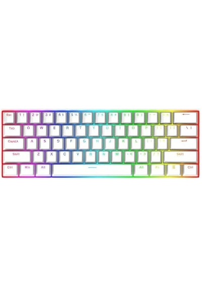 Redragon K630w-rgb Dragonborn Blue Switch%60 Tr Q Beyaz Mekanik Kablolu Gaming Oyuncu Klavye