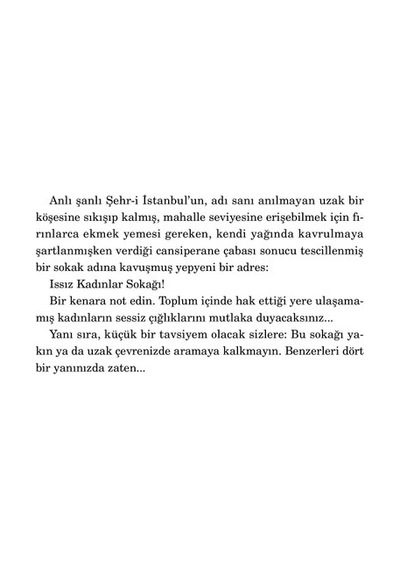 Issız Kadınlar Sokağı Anı Kitabı