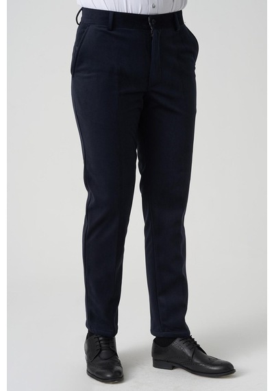 White Stone Amora P1031 Slim Fit Pamuklu Kadife Pantolon Laci Laci Lacivert