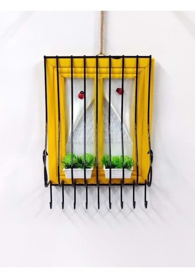 Pencere Tasarımlı Renkli Anahtarlık 16X25