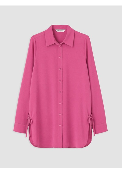 Lcw Everyday Fuşya Oversize Modal Karışımlı Kadın Gömlek Tunik