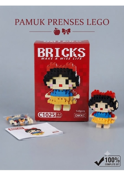 Bricks Yapım Seti - Pamuk Prenses Modeli - 145 Parça - Koleksiyonluk Figür