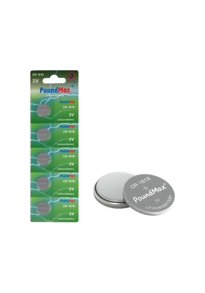 Poundmax 1616 Dl1616 3v Lityum Düğmeli Piller 5&apos Li Paket