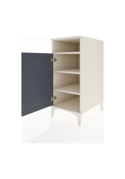 Kronos Komodin 3 Raflı Tek Kapaklı 44x59x96 Aytaşı-antrasit Aytaşı