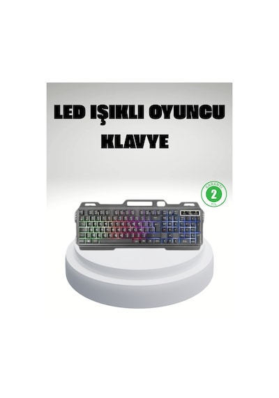 Rgb - 727 - Işıklı Oyuncu Klavye Mouse Seti Türkçe Q, Ayarlanabilir Dpı, Ergonomik Ve - Kmrsfres - Dalı Tasarım