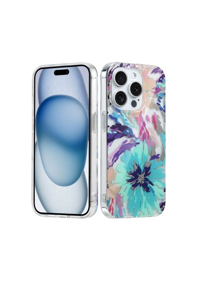İphone 16 Pro Uyumlu Kılıf Solmayan Imd Baskı Desenli, Şeffaf Tpu+pc Botanik Kapak