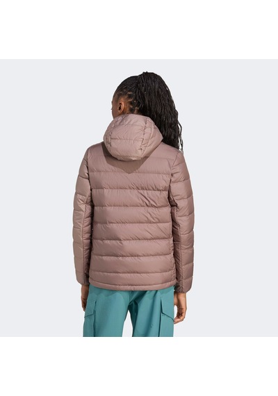Adidas Terrex Multi Light Down Climawarm Kapüşonlu Kadın Kahverengi Yürüyüş Montu Jz9992