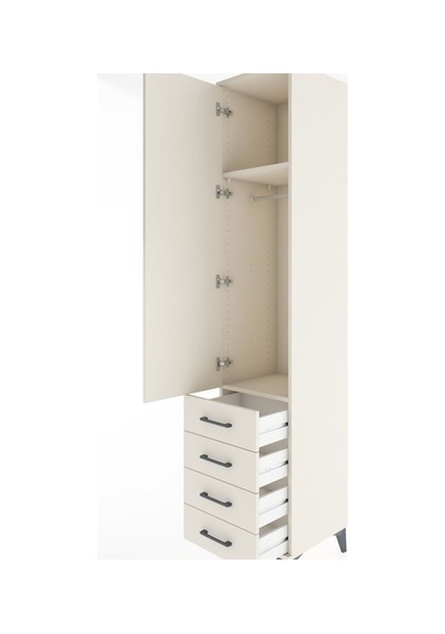 Hyperion Dolap 2 Raflı 4 Çekmeceli Tek Askılı 44x44x221 Aytaşı-aytaşı Aytası