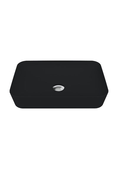 Creavit Ultra Dikdörtgen Çanak Lavabo 60cm Mat Siyah Ul060-00sm00e-0000