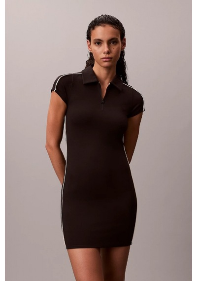 Calvin Klein Teknik Örme Polo Mini Kadın Siyah Elbise Yw0yw01763-01w Siyah Calvin Klein Teknik Örme Polo Mini Kadın Siyah Elbise Yw0yw01763-01w Siyah