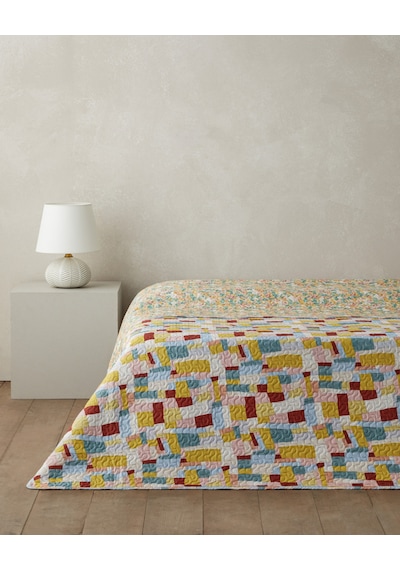 English Home Ripple Bloom Tek Kişilik Çok Amaçlı Örtü 160x220 Cm Turuncu Turuncu